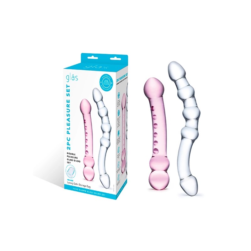 Zestaw szklanych dildo - Glas Double Pleasure Set